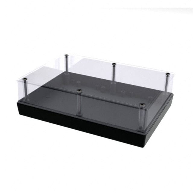172RC,BK BOX PLAS BLK/CLR 6.88"L X 4.88"W