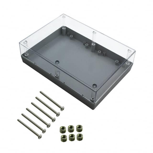 172RC,GY BOX PLAS GRY/CLR 6.88"L X 4.88"W