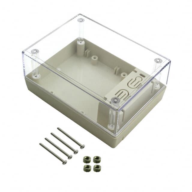 232RC,AL BOX PLSTC AMD/CL 4.38"L X 3.25"W