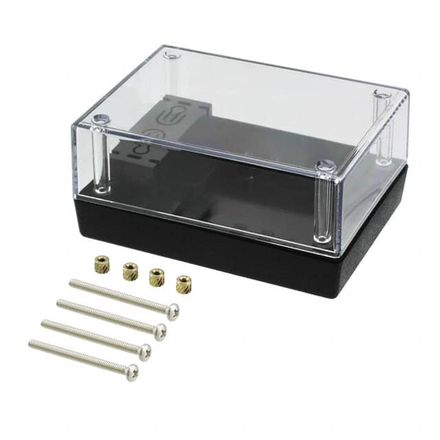 232RC,BK BOX PLAS BLK/CLR 4.38"L X 3.25"W