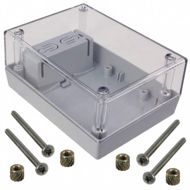 232RC,GY BOX PLAS GRY/CLR 4.38"L X 3.25"W