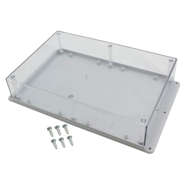 WM093C,GY BOX PLAS GRY/CLR 9.5"L X 6.34"W