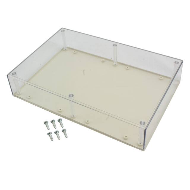 093C,AL BOX PLSTC AMD/CL 9.5"L X 6.34"W