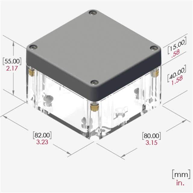 RB33P06G16C BOX PLSTC CLR/GRAY 3.23" X 3.15"