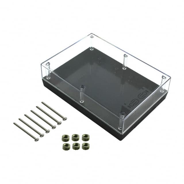 272RC,BK BOX PLAS BLK/CLR 6.88"L X 4.88"W