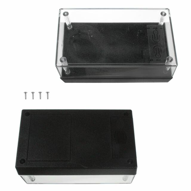252C,BK BOX PLAS BLK/CLR 5.62"L X 3.25"W