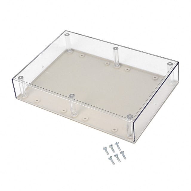 072C,AL BOX PLSTC AMD/CL 6.88"L X 4.88"W