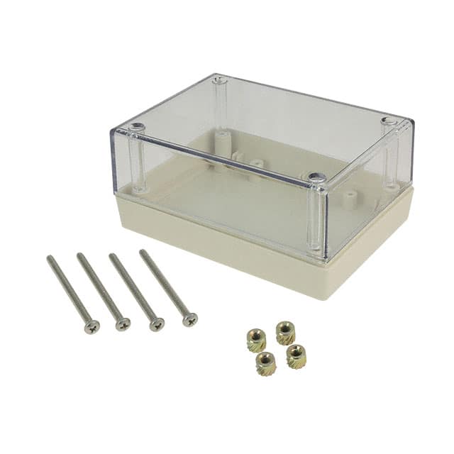 132RC,AL BOX PLSTC AMD/CL 4.38"L X 3.25"W