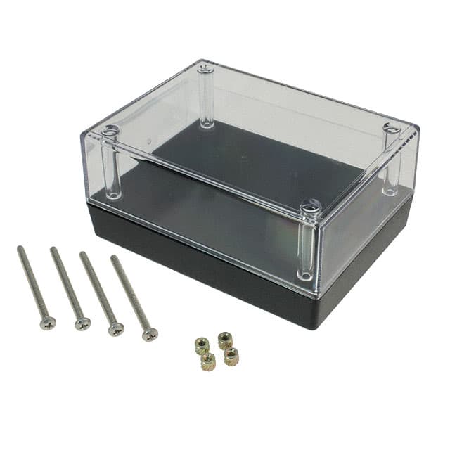132RC, BK BOX PLAS BLK/CLR 4.38"L X 3.25"W
