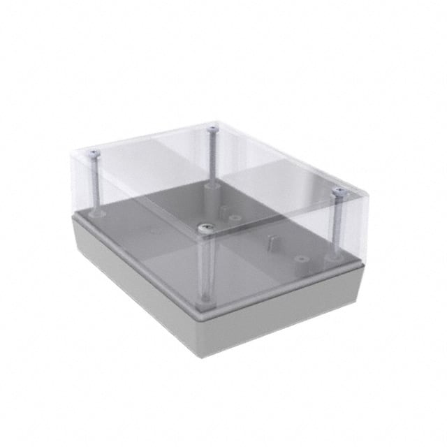 132RC,GY BOX PLAS GRY/CLR 4.38"L X 3.25"W