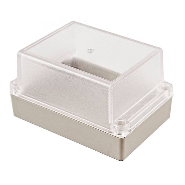 RP1145C BOX ABS GRY/CL 4.940"L X 3.390"W