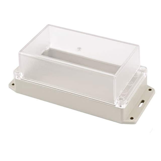 RP1195BFC BOX ABS GRY/CL 7.680"L X 3.440"W