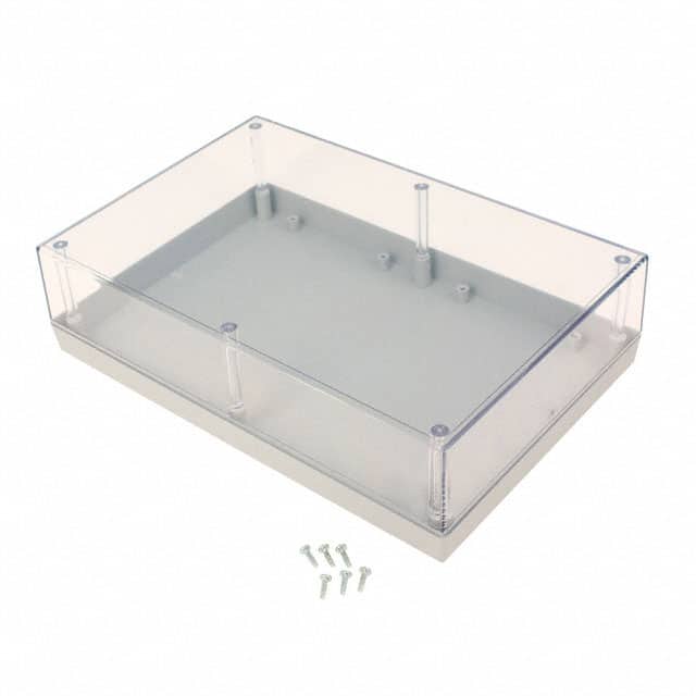 193C,GY BOX PLAS GRY/CLR 9.5"L X 6.34"W