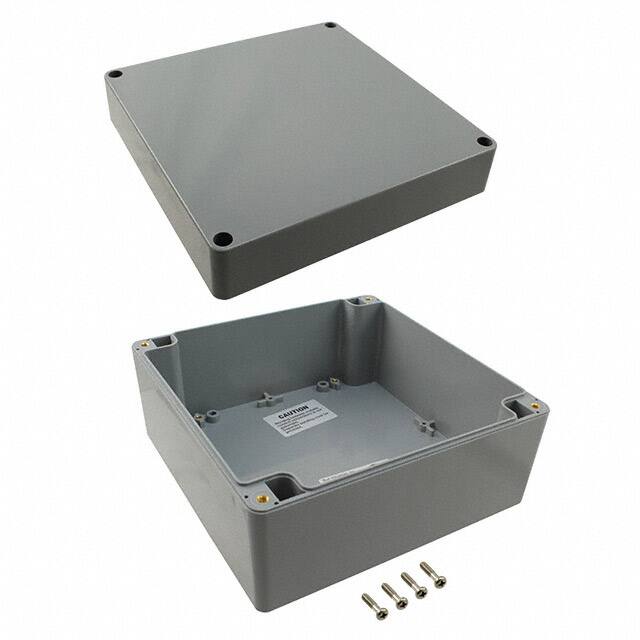 PN-1339-DG BOX ABS GRAY 6.300"L X 6.300"W
