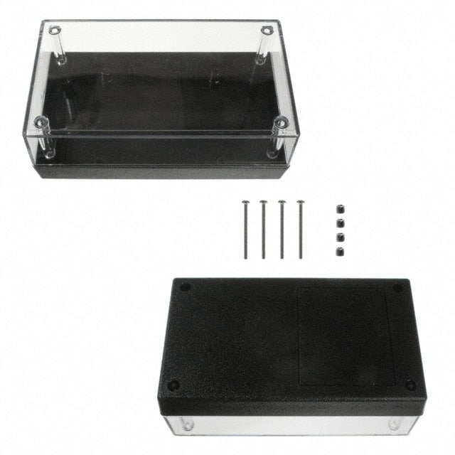 152RC,BK BOX PLAS BLK/CLR 5.62"L X 3.25"W