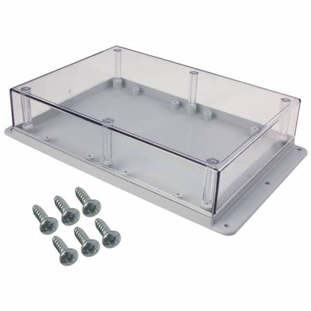 WM072C,GY BOX PLAS GRY/CLR 6.88"L X 4.88"W
