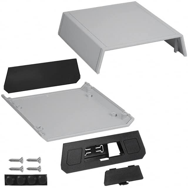 A319V,GY BOX ABS GRAY 5.300"L X 5.100"W