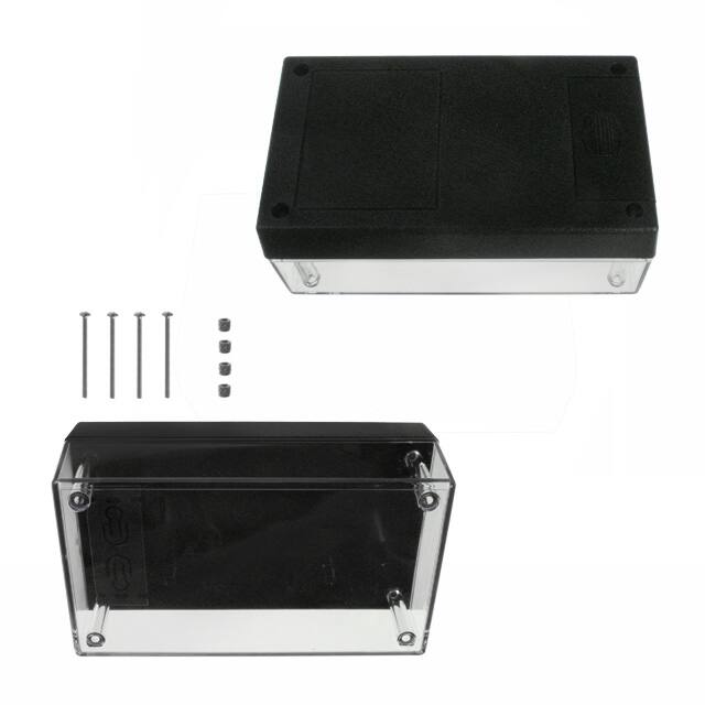 252RC,BK BOX PLAS BLK/CLR 5.62"L X 3.25"W