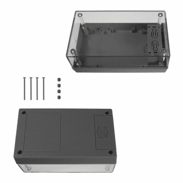 252RC,GY BOX PLAS GRY/CLR 5.62"L X 3.25"W