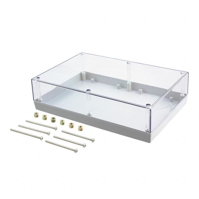 193RC,GY BOX PLAS GRY/CLR 9.5"L X 6.34"W