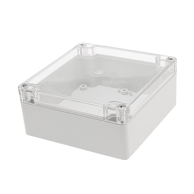 02226100 BOX PLSTC GRAY/CLR 4.72"LX3.15"W