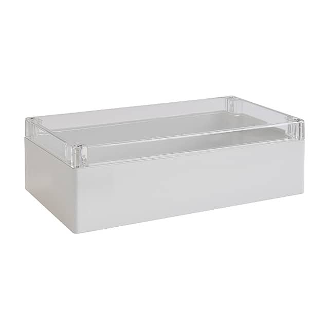 02220100 BOX PLASTIC GRY/CLR 6.3"LX3.15"W