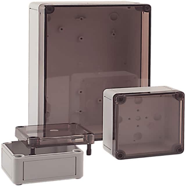 601818210 BOX PLAS GRAY 7.165"L X 7.087"W