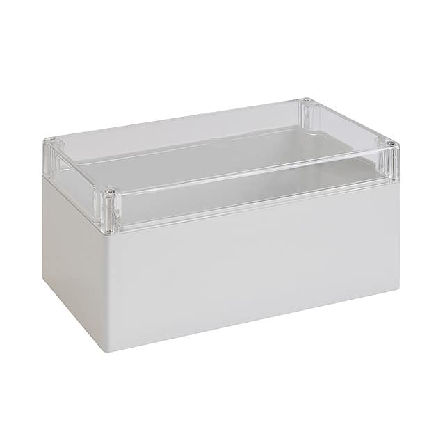 02231100 BOX PLASTIC GRY/CLR 6.3"LX3.15"W