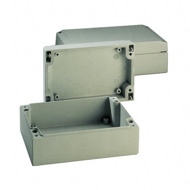 040808080 BOX ALUM GRAY 3.15"L X 3.15"W