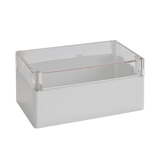 02238100 BOX PLASTIC GRY/CLR 6.3"LX4.72"W