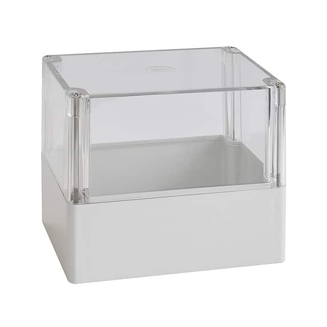 02246100 BOX PLASTIC GRY/CLR 6.3"LX4.72"W