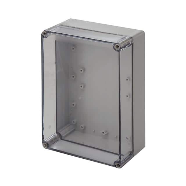 9535480000 BOX PLSTC GRAY/CLR 3.94"LX9.84"W