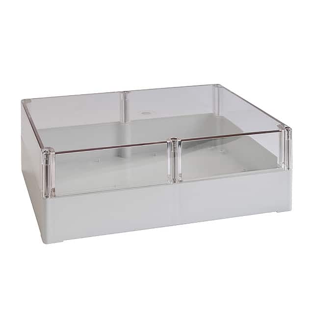 02254100 BOX PLASTIC GRY/CLR 11.81"X9.06"