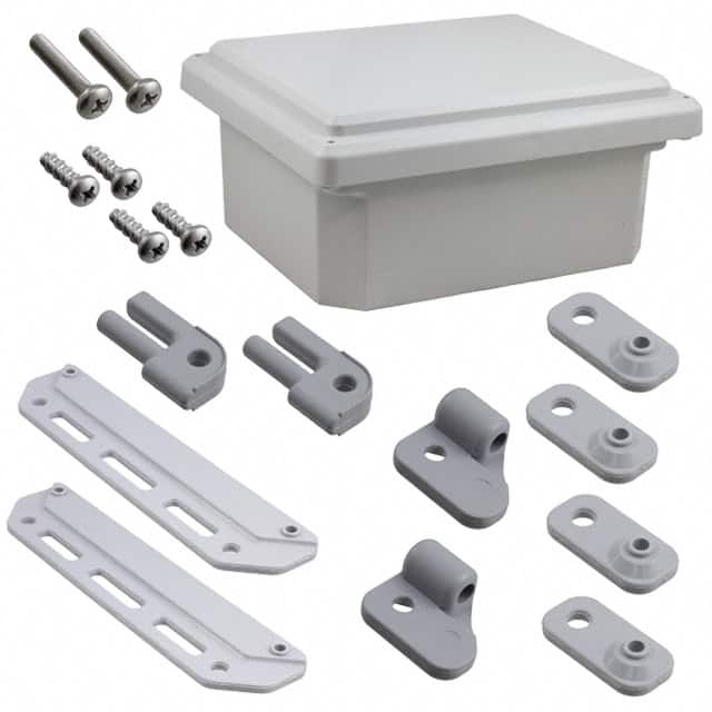 I342SGG BOX PLAS GRAY 11.750"L X 9.980"W