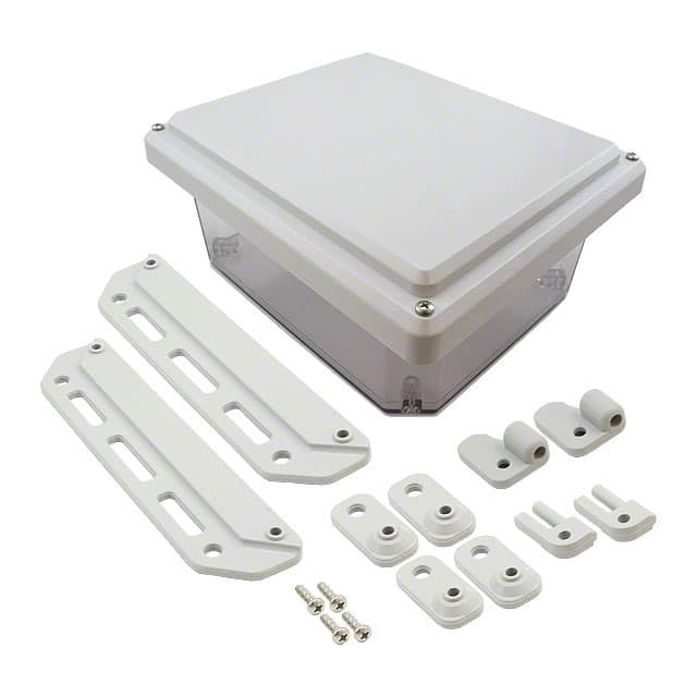 I342SCG BOX PLSTC CLR/GRY 11.75" X 9.98"
