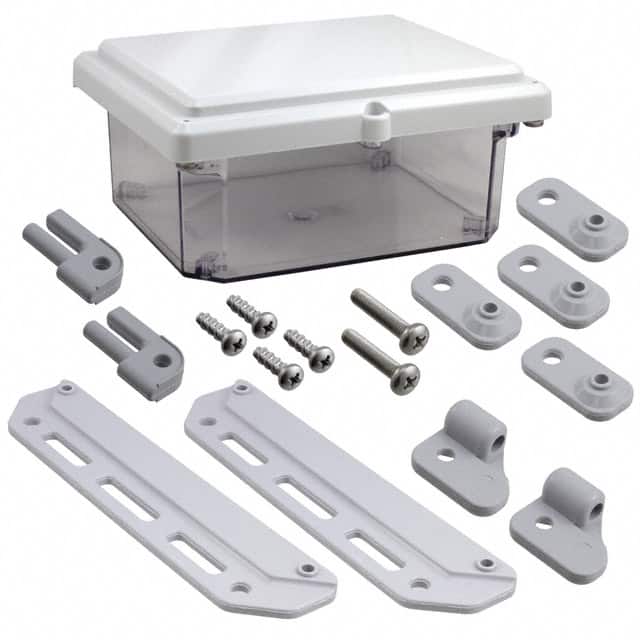 I342HSCG BOX PLSTC CLR/GRY 11.75" X 9.98"