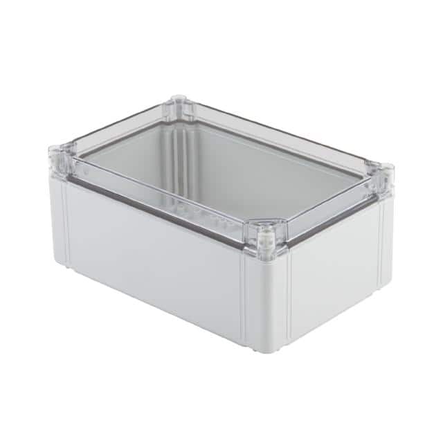 9535700000 BOX PLSTC GRAY/CLR 5.2"LX11.81"W