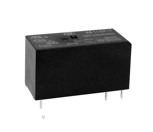 HF115F-T The HF115F-T is a miniature high power relay from HF, designed for demanding applications. It offers a high operating temperature of 105°C and a low profile of 15.7 mm.