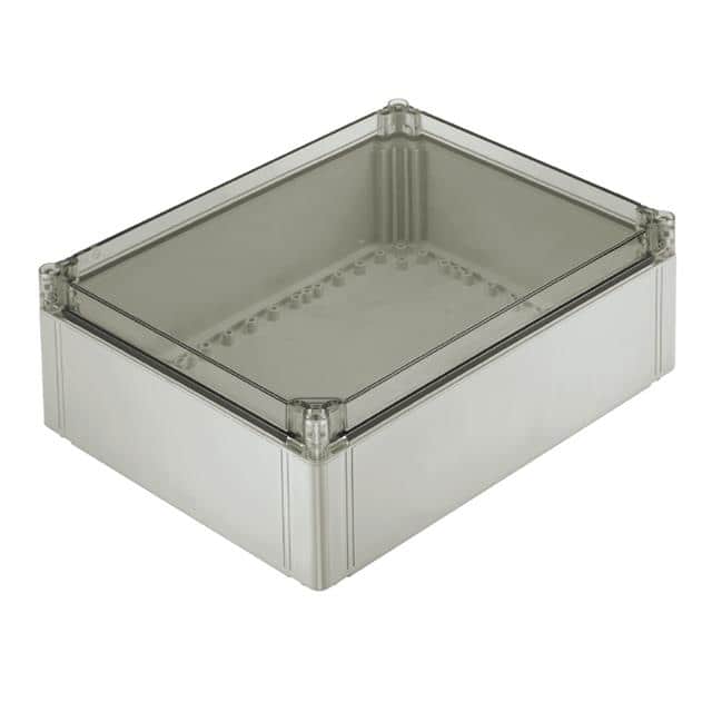 9535760000 BOX PLSTC GRAY/CLR 5.2"LX15.75"W