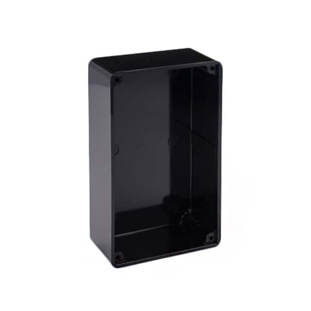 0240 BOX PLASTIC BLACK 6.25LX3.75W"