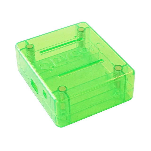 PYCASE GREEN CASE PLSTC CLR/GRN 2.56"LX3.03"W