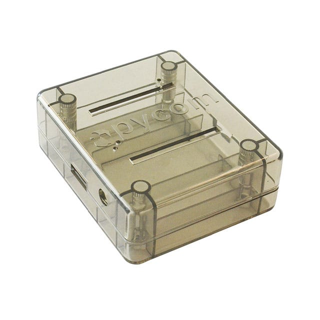 PYCASE GREY CASE PLSTC CLR/GRY 2.56"LX3.03"W