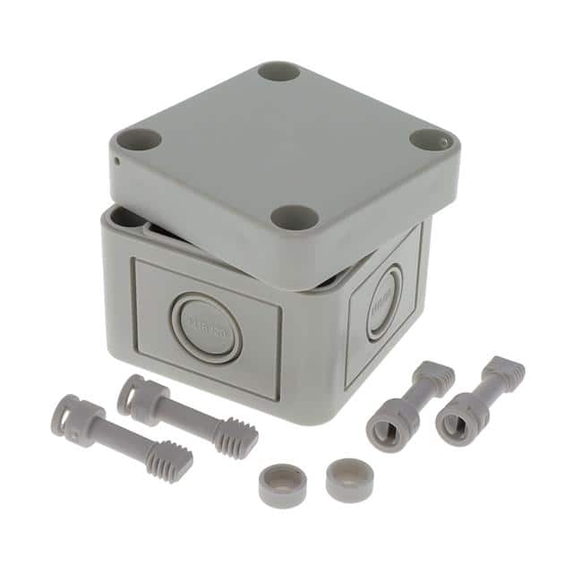105-401 BOX PLAS GRAY 2.560"L X 2.560"W