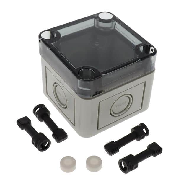 106-001 BOX PLASTIC GRAY 2.56"L X 2.56"W