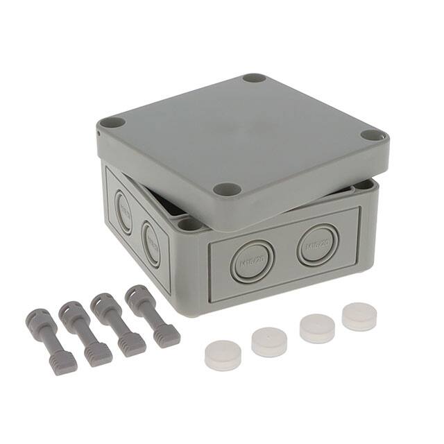 105-403 BOX PLAS GRAY 3.700"L X 3.700"W