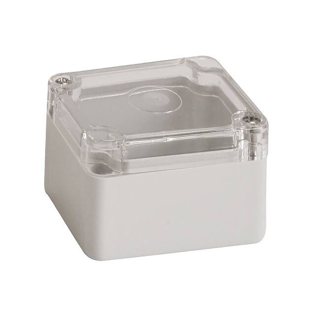 02205400 BOX PLASTIC GRY/CL 2.05" X 1.97"