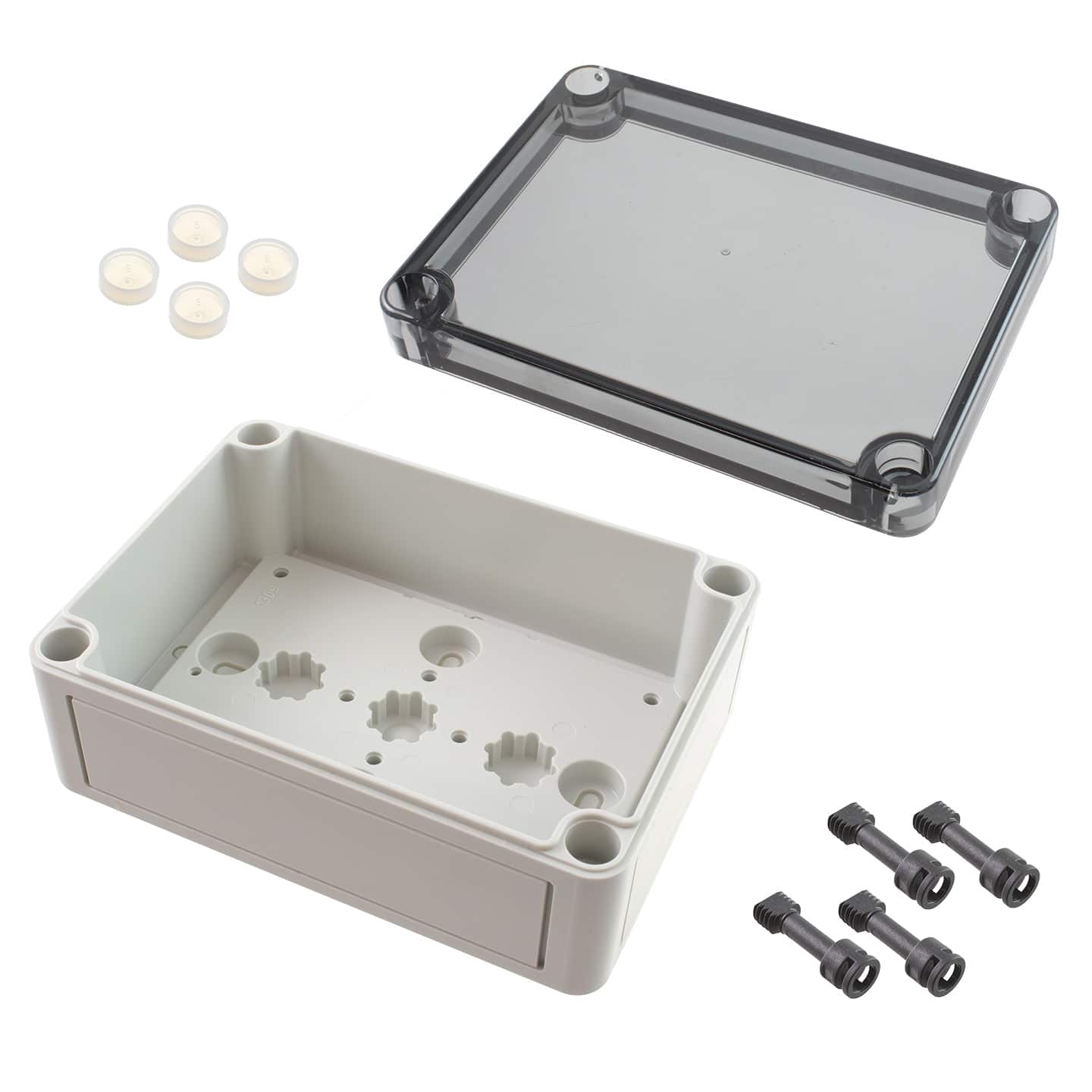 111-009 BOX PLASTIC GRAY 5.12"L X 3.7"W