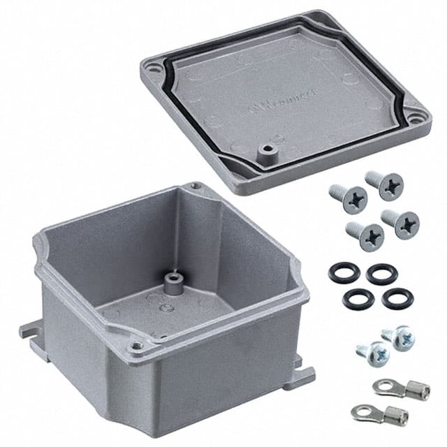 0936040012 BOX ALUM GRAY 3.976"L X 3.976"W