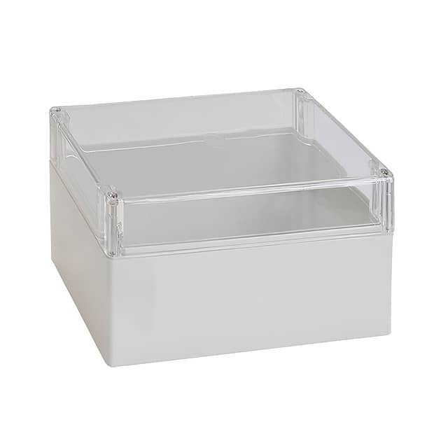 02210100 BOX PLSTC GRAY/CLR 3.23" X 3.15"