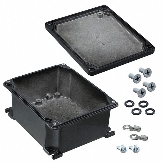 0936040018 BOX ALUM BLACK 5.472"L X 4.488"W